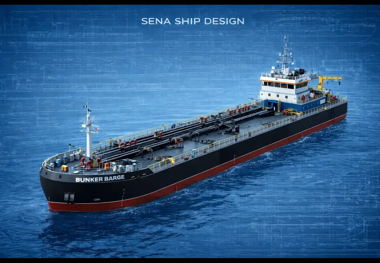1200 TON BUNKER BARGE 2 BUNKER BAGE-SENA SHIP DESIGN