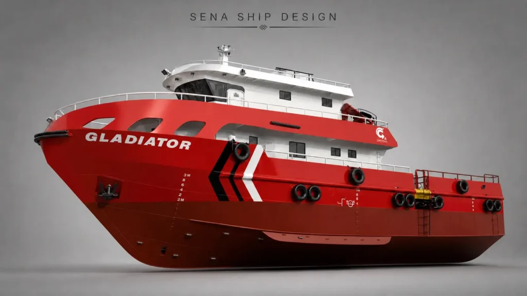 CREW BOAT GLADIATOR Full Basic Design