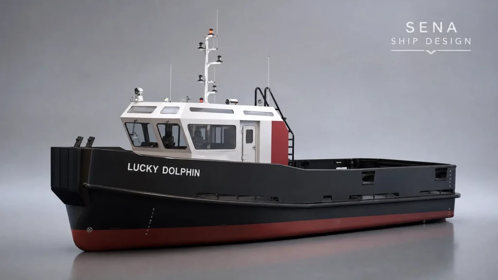 We carried out the Concept & Tender Design of the SUPPLY BOAT Lucky Dolphin. in order to be able to check the required investment and the feasibility of the intended vessel , IMO regulations